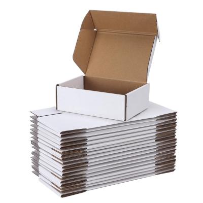 China Recycled Materials Custom Logo Black White Carton Mailing Boxes for Luxury Shipping for sale