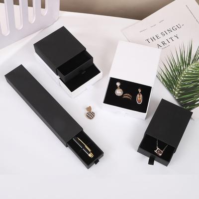 China Others Custom Luxury Drawer Slider Cardboard Gift Jewelry Necklace Bracelet Ring Packaging Paper Box for sale