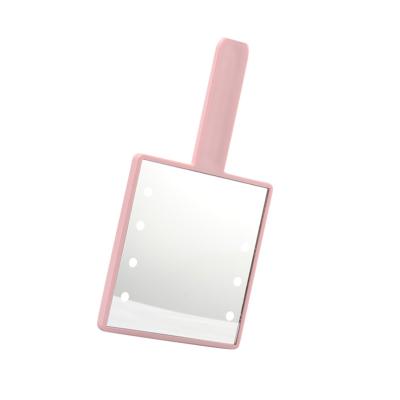 China Wholesale Customized Logo Private Label Makeup Mirror Portable Handheld Vanity Mirror Cute Small Square Lighted Customized Lighted for sale