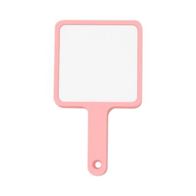 China Mini Fancy Cosmetic Custom Personalized Vanity Vanity Lovely Cute Square Handle Handheld Makeup Mirror from Makeup Supplier for Wholesale for sale