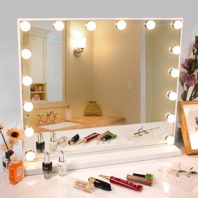 China Hot Sales Free Sample Cheap Lighted Vanity With Desk Hollywood Beauty Makeup Mirror With Led Light Made In China for sale