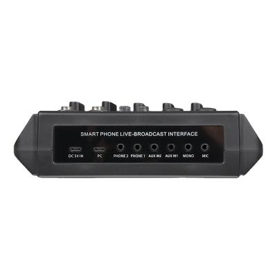 China New multifunctional 16 stage effect 4 channel audio interface with phone live broadcast for sale