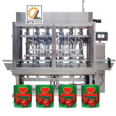 China High Precision Level MTW Stainless Steel 6nozzles 100-1000g Automatic Sauces Oil Production Line for sale