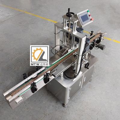 China MTW Automatic High Speed ​​Food Screw Capping Machine With Vibration Cap Feeder Cap Line for sale