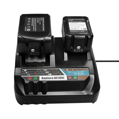 China Universal Power Tool Battery Charger Power Tool Dual Battery DC18RE 14.4V-18V Battery Charger For Makitas Power Tool Battery for sale