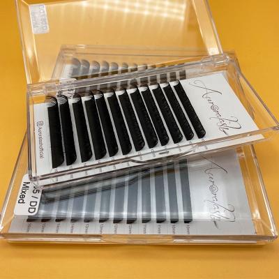 China Long Trays Natural Silk Mink Individual Eyelash Extensions Professional Mink Volume Eye Lash Extension for sale