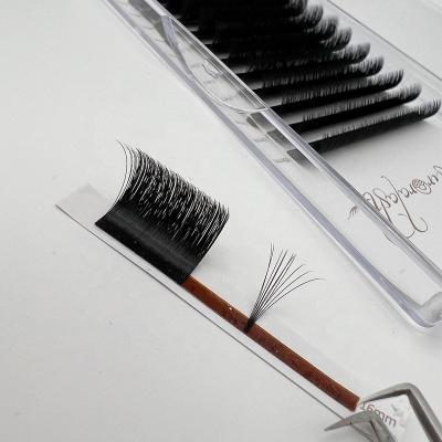 China Full Volume Quick Fanning Lashes Matte Black Easy Fans Eyelash Extensions Faux Mink Lashes Volume Easy Fanning for sale