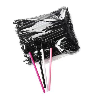 China Sweep Strands Eyelash Mascara Spoolies Sweep Lash Brush Applicator Eyelash Eyebrow Extension Mascara Brush for sale