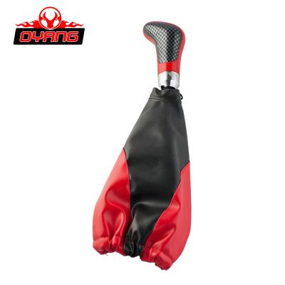 China Universal Automotive Parts Car Suede Leather Stick Manual Transmission Gear Shift Knob With Boot for sale