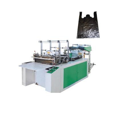 China Hot Selling Hotels Flat-open HDPE Plastic Bag Making Machine Plastic Biodegradable T-shirt Bag Making Making Machine for sale