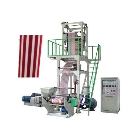 China Blown plastic film extruders lined color pp/pe film extrusion machine double colors film factory sales for sale