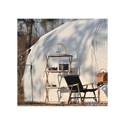 China Best Selling Multilayer Modern Outdoor Camping Soild Wood Universal Shelving for sale