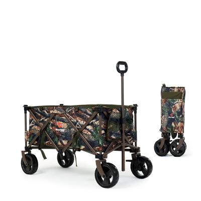 China Outdoor Camping Simple And Easy To Operate Camouflage Paragraph Four Wheel Outdoor Camping Cart for sale