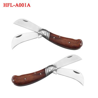 China Foldable Garden Cutter Handle Seedling Tree Scissors Non-Variable Cutter Tool Wooden Pruning Grafting Knife for sale