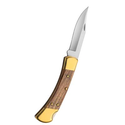 China Outdoor Folding Pocket Knife High Hardness Fruit Camping Tactical Knife Easy Control Knife With Brass Handle for sale