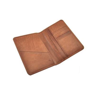 China Fashion Custom Leather Passport Card Holder, Wholesale Men Leather Passport Cover for sale