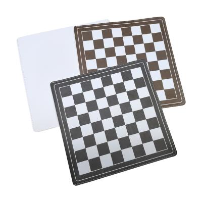 China Playing.and Controller Storage Promotion PU Chessboard and Portable Leather International Chess with Bag Set for sale