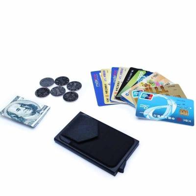 China RFID Blocking Protects Men Business Cash ID Aluminum Card Holder RFID Blocking Wallet Coin Purse Cards Case Credit Card Wallet RFID Slim Wallet made of metal for sale