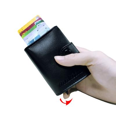 China Fashion Small RFID Card Holder RFID Pocket Wallet Card Holder Aluminum Wallet for sale