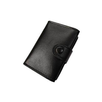 China Fashion Portable Pocket Logo PU Money Clip Wallet Custom Leather Credit Card Holders for sale