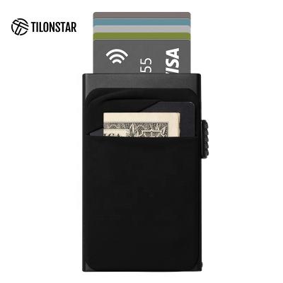 China Anti Theft Rfid Blocking Noise Up Card Holders Phone Rfid Card Holder Stick On Phone Wallet Push Back Noise for sale