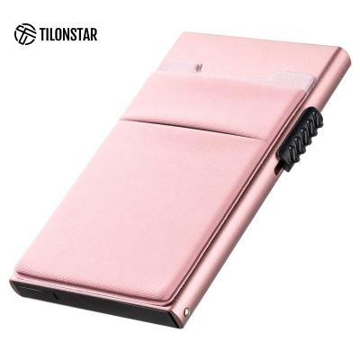 China Anti Theft Rfid Blocking Noise 2022 Slim Aluminum Rfid Credit Card Holder Wallet Card Case Wallet Noise-up Wallets Card Protector for sale