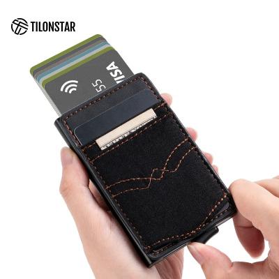 China additional card slots & Sound Material Money Pocket Credit Card Holder Leather Wallet Card Holder Credit Card Holder Rfid Blocking Wallet for sale