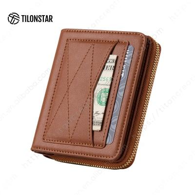 China Logo Real Genuine Leather Wallet ladies wallets and RFID customized purses women coin purse for sale