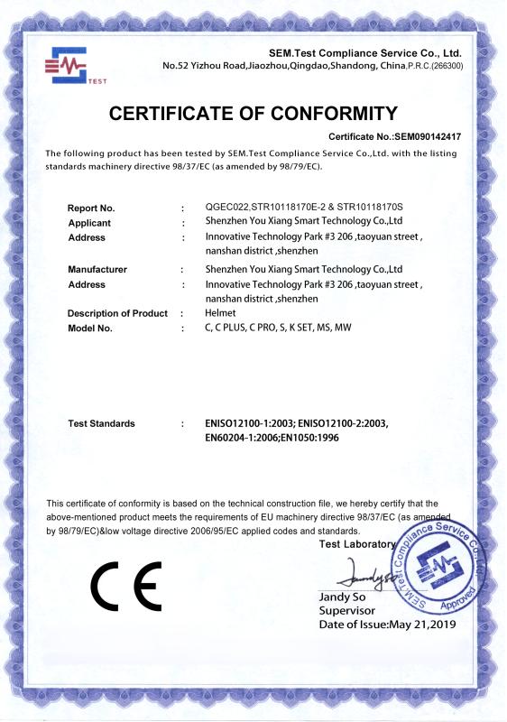 CE - Shenzhen You Xiang Smart Technology Co., Ltd.