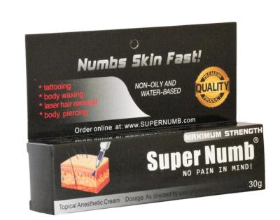 China OEM ODM Super Numb Tattoo Cream 30g Painless Tattoo Numbing Cream for sale