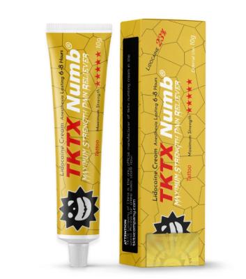 China TKTX Gold 100% Tattoo Pain Killer Cream With CE SGS Approval zu verkaufen