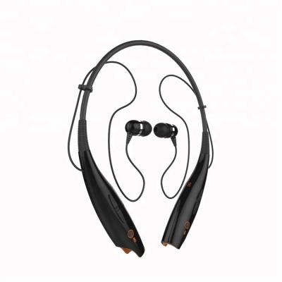 China New Stylish Neckband Stereo Sound Best Wireless Headphone Black BT Neckband Earphone With TF Card Slot for sale