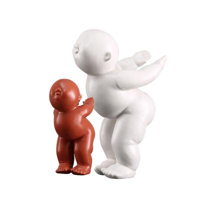 China Creative Minimalist Soft Model Home Room Handwork Decoration Picture Athlete Sports Ceramic Study Decoration for sale