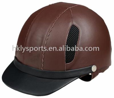 China ABS+EPS Leather Coated ABS Shell Stylish Equestrian Helmet , Stylish Riding Helmet for sale