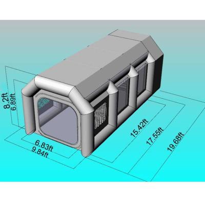 China Outdoor Customized Inflatable Car Spray Paint Tent With Filter For Sale for sale