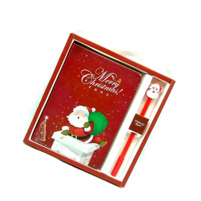 China Diary 2020 Hardcover Christmas Stationery Pen Notebook Gifts Set Box Diary For School for sale