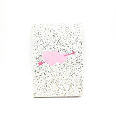 China Wholesale Glitter Shiny Fashion Glitter Notebook Heart Shaped for sale