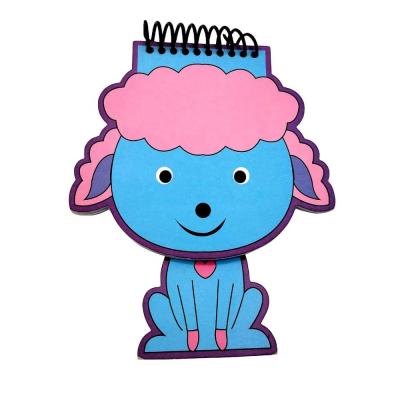 China Promotion Cartoon Animals Note Spiral Cute Sheep Shaped Paper Memo Pad for sale