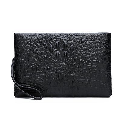 China New PU Leather Wallet Crocodile Embossed Bag High Quality Fashionable Waterproof Leisure Genuine Men's Handbag Pattern Cowhide Bag For Men for sale