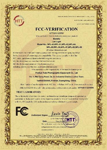 FCC - Foshan Teda Photographic Equipment Co., Ltd