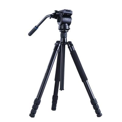 China PORTABLE Aluminum Liquid Telescopic Professional Tripod Head Mobile Phone Camera Tripod Aluminum Tripod for sale