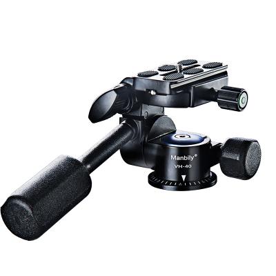 China Three Way Liquid Head Video Rocker Arm Tripod Ball Head + Quick Release Auto Dish Tripod Ball Head VH-40 for sale