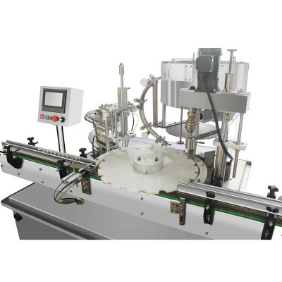 China Automatic Food PLC Controlled Liquid Bottle Plugging And Capping Machine 2 In1 for sale