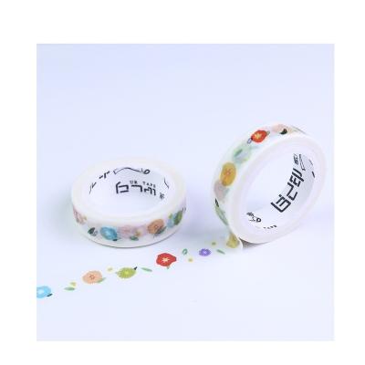 China New 5M Washi Tape Custom Flower Single Side Japanese Fashion Biscuit Washi Tape Floral Listing Pattern for sale