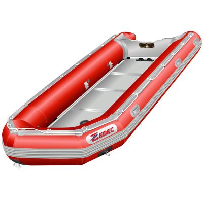 China Wholesale PVC Zebec Kxone Inflatable Fishing Boat Rowing Kayak Transom Folding Boats For Sale for sale