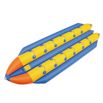 China Double Row 8 Person Towable Seat Zebec Kxone Banana PVC Inflatable Banana Boat For Sale Customer Size for sale