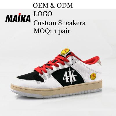 China Custom PU Logo Shoes Design Mens Casual Shoes Fashion Sneakers Men Walking Sport Skateboard Shoes For Men And Women for sale