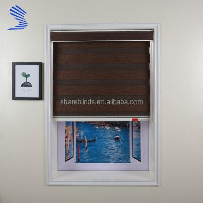 China New Products Window Blind 2017 2021 New Install Slitter Zebra Rolling Curtains for sale