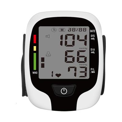 China LCD Display Electric Digital Heart Rate Blood Pressure Wrist Monitor Home Automatic BP Self Test Home Monitor Sphygmomanometer for sale