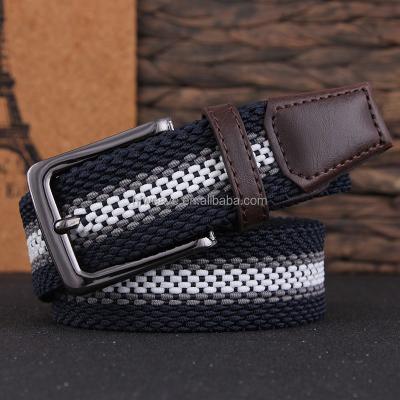 China Wholesale Casual Belt Double Face Woven Belt Braided Elastic Belt For Men And Women for sale